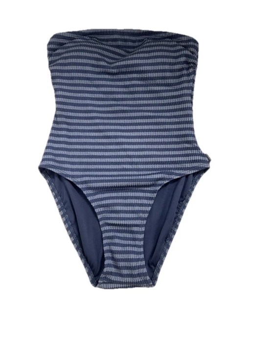 Michael Kors Other - NWT Michael Kors Striped navy Blue Strapless One Piece Swimsuit Ruched Size 14